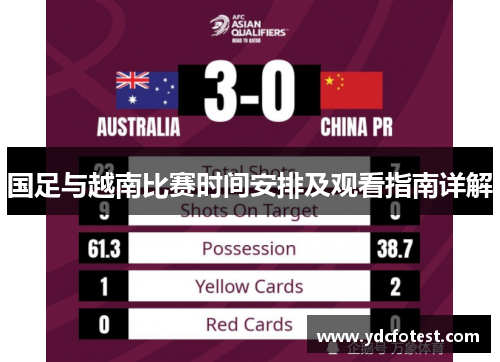 国足与越南比赛时间安排及观看指南详解 国足与越南比赛时间安排及观看指南详解